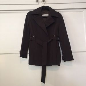 Jil Sander brown vintage rain trench coat jacket